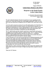 Statement by the Delegation of the United States in response to the statement by the Spanish Presidency of the Council of the European Union on the death penalty in the United States of America