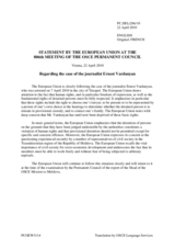 Statement by the Spanish Presidency of the Council of the European Union on the case of journalist Ernest Vardanean