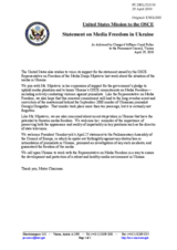 Statement by the Delegation of the United States on media situation in Ukraine