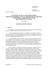 Statement by the Delegation of Belarus on local elections in Belarus, held on 25 April 2010