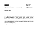 Statement by the Delegation of the Russian Federation, also on behalf of Armenia, Azerbaijan, Belarus, Kazakhstan, Kyrgyzstan, Moldova, Tajikistan, Turkmenistan, Uzbekistan and Ukraine , on the 65th anniversary of the end of World War II in Europe