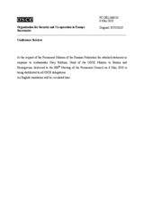 Statement by the Delegation of the Russian Federation in response to the report by the Head of the OSCE Mission to Bosnia and Herzegovina, Ambassador Gary Robbins (ru)