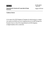 Statement by the Delegation of Kyrgyzstan in response to the report by the High Commissioner on National Minorities, Ambassador Knut Vollebaek, on his recent visit to Kyrgyzstan (ru)