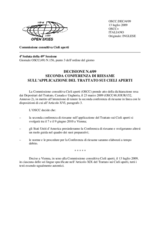 Decision No. 4/09, Second Review Conference on the implementation of the Treaty on Open Skies (it)