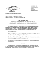 Decision No. 4/09, Second Review Conference on the implementation of the Treaty on Open Skies (es)