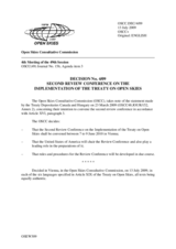 Decision No. 4/09, Second Review Conference on the implementation of the Treaty on Open Skies
