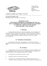Decision No. 5/09, Rules of Procedure and Working Methods for the 2010 Review Conference of the States Parties under Article XVI of the Treaty on Open Skies (fr)