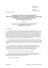 Statement by the Delegation of Belarus in response to the statement by the Delegation of the United States in reply to the statement by the Delegation of Belarus of 13 May 2010