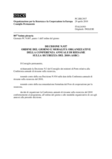 Decision No. 937, Agenda and Organizational Modalities of the 2010 Annual Security Review Conference (ASRC) (it)
