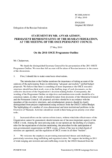 Statement by the Delegation of the Russian Federation in response to the presentation of the 2011 Programme Outline by the Secretary General, Ambassador Marc Perrin de Brichambaut