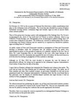 Statement by the Delegation of Lithuania in response to the statement by the Delegation of the Russian Federation on the Court ruling on the use of historical symbols in Lithuania