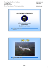Presentation by Sweden, LtCol. Ingemar Gyllensvaan, Open Skies Sweden