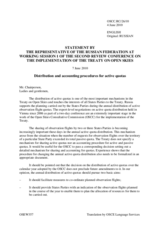 Statement by the Russian Federation, Item 6, Sharing Observation Flights: Lessons Learned for Joint Planning and Execution