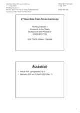 Presentation by Canada, LtCol. Pierre Linteau, Accession to the Treaty Background and Procedure