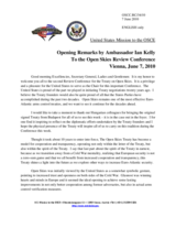 US Opening Statement, Amb. Ian Kelly