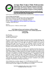 Contribution by the Federation of Western Thrace Turks in Europe on Democratic Processes- Elections and Human Rights