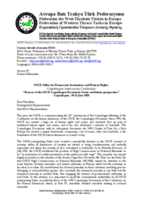 Contribution by the Federation of Western Thrace Turks in Europe on National Minorities