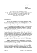 Opening Statement by France, Mr. Didier Gonzalez