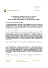 Opening Statement by Hungary