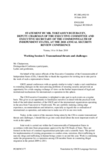 Statement by Mr. Toktassyn Buzubayev, Deputy-Executive Director of Commonwealth of Independent States (CIS)