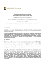 Statement by Amb. Molnar, Hungary, on Measures to Improve Implementation of the Human Dimension Commitments