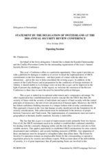 Opening Statement by Switzerland