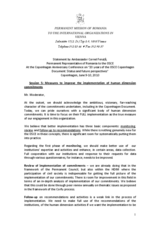 Statement by Amb. Cornel Feruta, Romania, on Measures to Improve Implementation of the Human Dimension Commitments