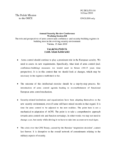 Statement by Amb. Adam Kobieracki, Director, MFA of Poland