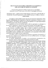 Contribution by Mr. Sarsembayev, OSCE Personal Representative of the CiO on Election-related matters