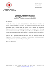 Statement by Amb. Naci Saribas, Turkey, on the Situation in Kyrgyzstan