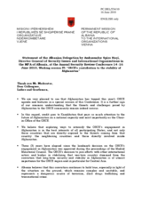 Statement by Amb. Spiro Koci, Director General of Security Issues and International Organizations in the MFA of Albania
