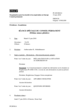 Journal of the 814th Special Plenary Meeting of the Permanent Council (fr)