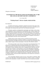 Statement by Switzerland