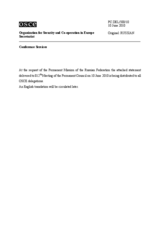 Statement by the Delegation of the Russian Federation on the 11th Round of the Geneva Discussions