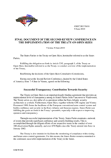 Final Document of the 2nd Open Skies Review Conference