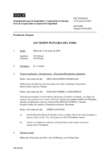 Journal of the 614th Plenary Meeting of the Forum for Security Co-operation (es)