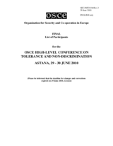 List of Participants