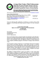 Statement by the Federation of Western Thrace Turks in Europe