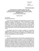 Statement by H.E. Bishop Mario Toso, Holy See