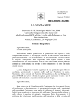 Statement by H.E. Bishop Mario Toso, Holy See (it)