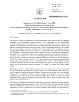 Statement by H.E. Bishop Mario Toso, Holy See