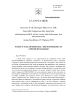 Statement by H.E. Bishop Mario Toso, Holy See (it)