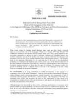 Statement by H.E. Bishop Mario Toso, Holy See