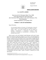 Statement by H.E. Bishop Mario Toso, Holy See (it)