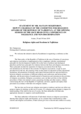 Statement by Tajikistan
