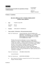 Journal of the 819th Special Plenary Meeting of the Permanent Council (fr)