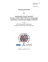 Statement by Amb. Lenarcic, Director of the ODIHR