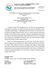 Statement by Mr. Mattia Ferrero