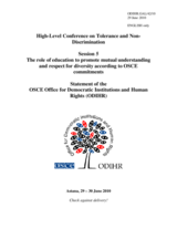 Statement by the ODIHR