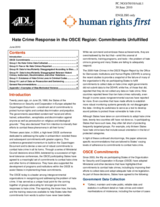 Hate Crime Response in the OSCE Region: Commitments Unfulfilled